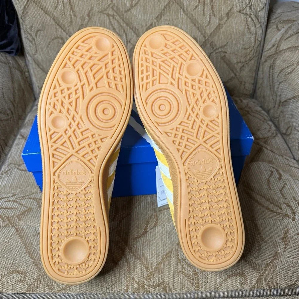 Adidas Handball Spezial Lace Up Mens 12.5 Yellow Sneakers Casual Shoes IF7088‎